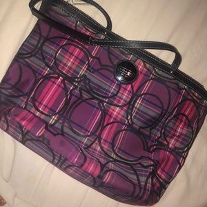 Coach plaid purse